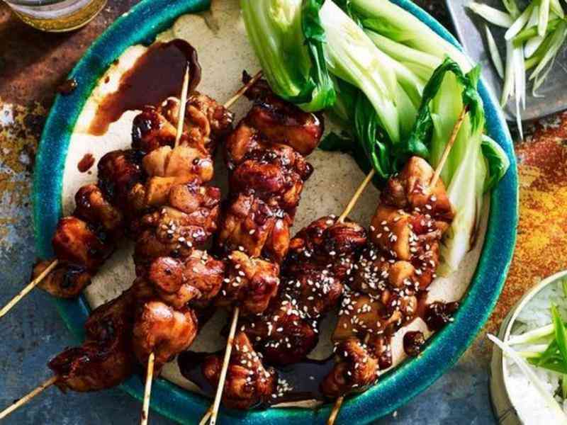 Chicken Skewers with Rice | Wiggly Tail Pork Shop and Butchery